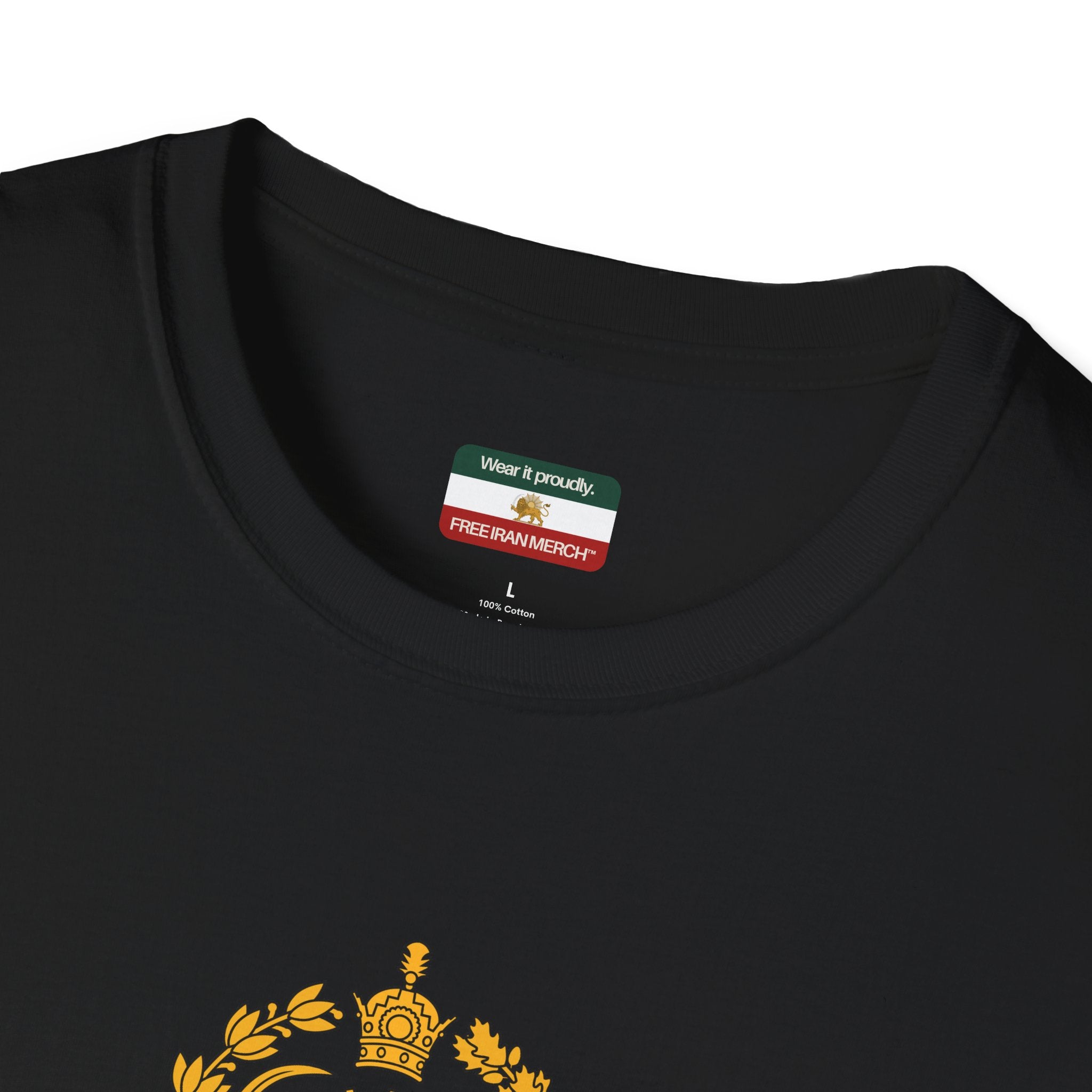 Iran Monarchy Lion & Sun Crest T-Shirt — Vintage Persian Imperial Emblem Tee